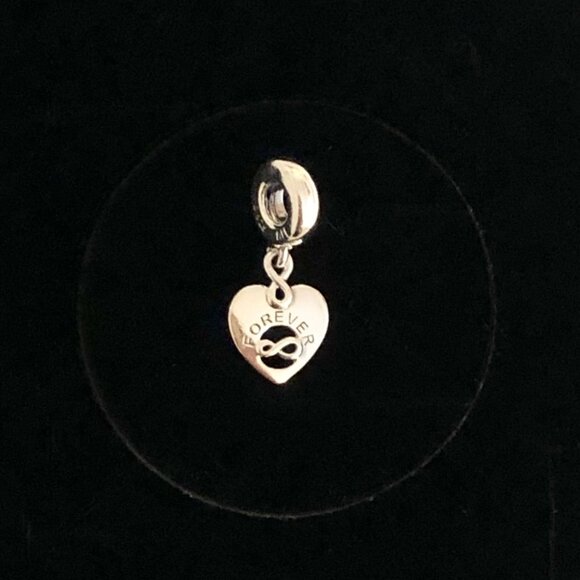 Pandora Friends Forever Heart Dangle Charm - Picture 5 of 7